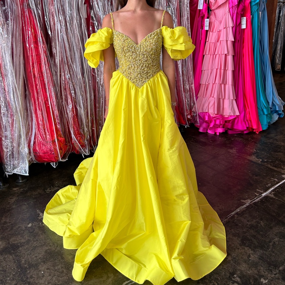 Sherri Hill Vibrant Yellow Prom Dress